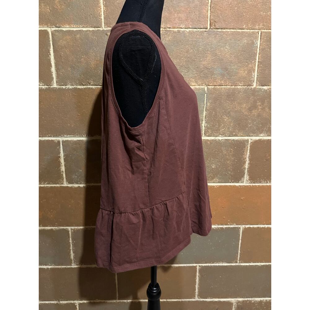 Sonoma Sleeveless Purple-Brown Tunic Top XL Cotton Blend Tank Blouse Women’s - Picture 4 of 7